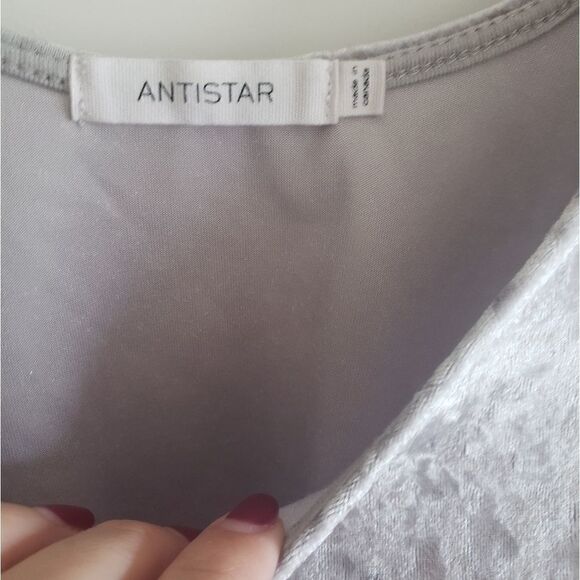 Antistar Silver Velvet Crop Top - Picture 5 of 5